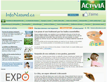 Tablet Screenshot of infonaturel.ca